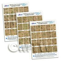 1/12th scale - Dolls House 3 x Aged John Speed UK County Maps A4 Value Sheets (60 Maps)