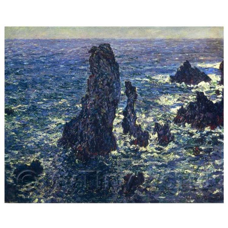 Claude Monet Painting - The Pyramid Cliffs At Belle-eIle
